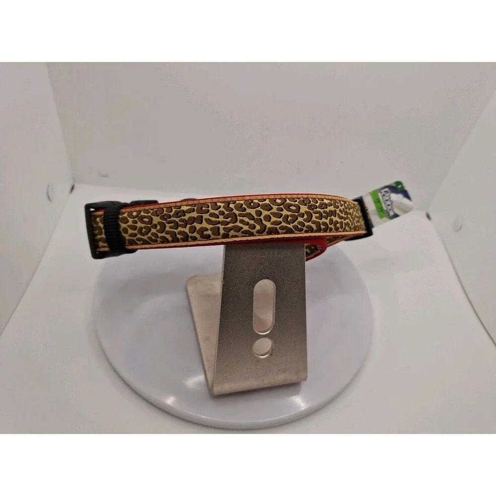 Coastal Brown Leopard On Red Adjustable Collar‎ Large 18